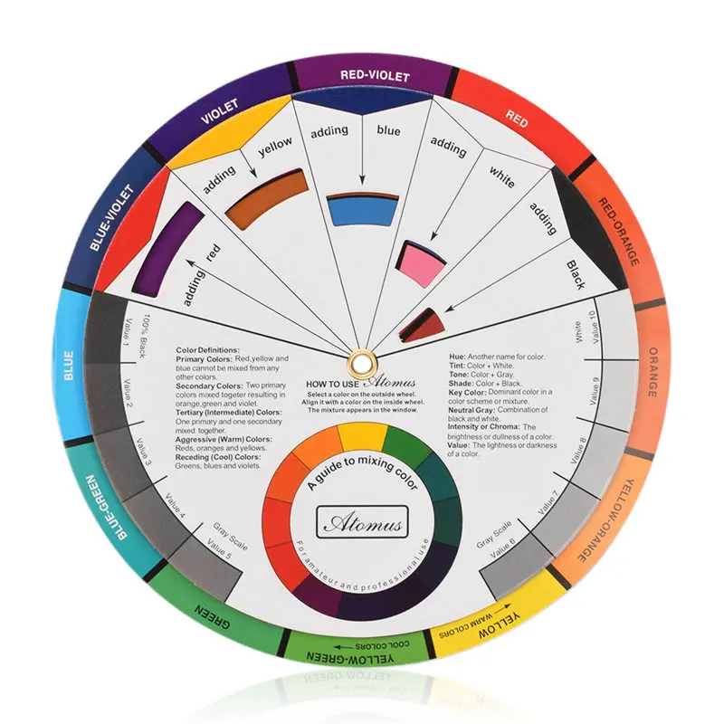 Tattoo Pigment Wheel Paper Card Supplies Three-tier Mix Guide Central Circle Rotate Nail Tattoo Accessories
Tattoo Pigment Wheel Paper Card Supplies Three-tier Mix Guide Central Circle Rotate Nail Tattoo Accessories