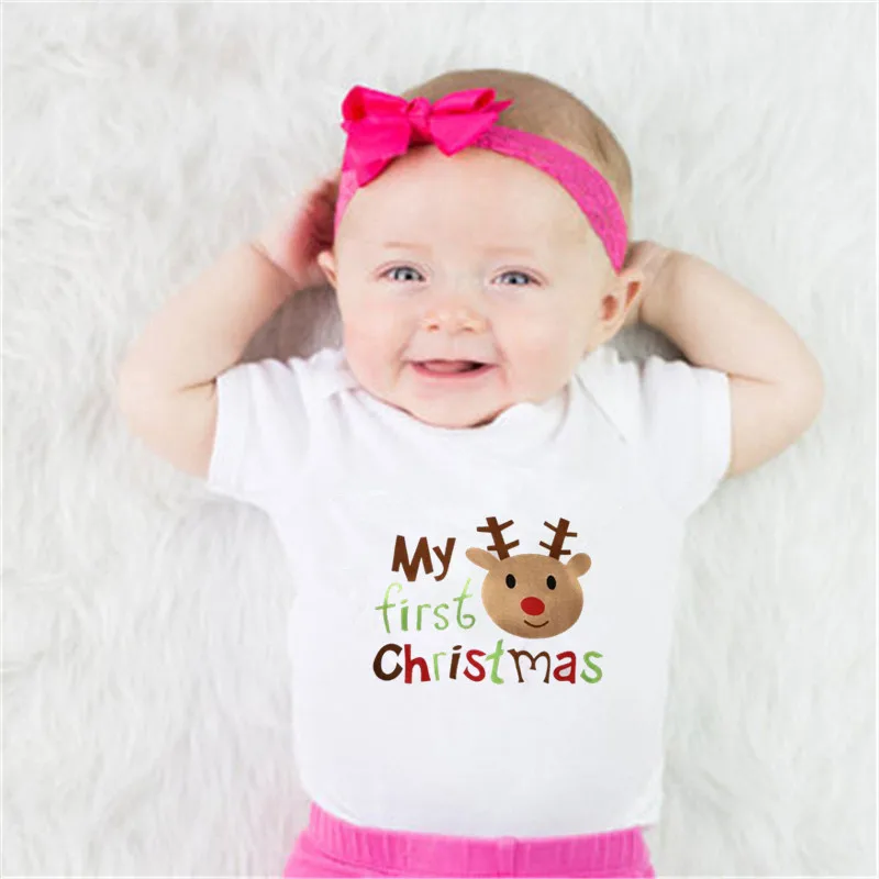 Cute My First Christmas Baby Clothes Newborn Boys Girls Cotton Soft Rompers Short Sleeve White Baby Oneise Jumpsuit 0-18M
Cute My First Christmas Baby Clothes Newborn Boys Girls Cotton Soft Rompers Short Sleeve White Baby Oneise Jumpsuit 0-18M