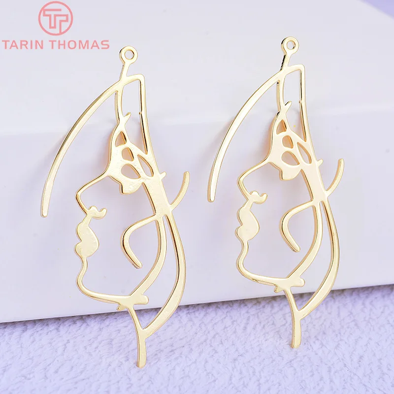(645)6PCS 25x50MM 24K Gold Color Plated Brass Face Charms Pendants High Quality DIY Jewelry Making Findings
(645)6PCS 25x50MM 24K Gold Color Plated Brass Face Charms Pendants High Quality DIY Jewelry Making Findings