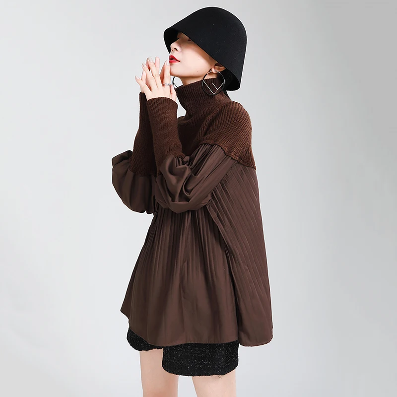 Ruched Sweaters For Women Turtleneck Puff Long Sleeve Loose Oversized Knitting High Street Pullovers Female 2022 Style D001
Ruched Sweaters For Women Turtleneck Puff Long Sleeve Loose Oversized Knitting High Street Pullovers Female 2022 Style D001