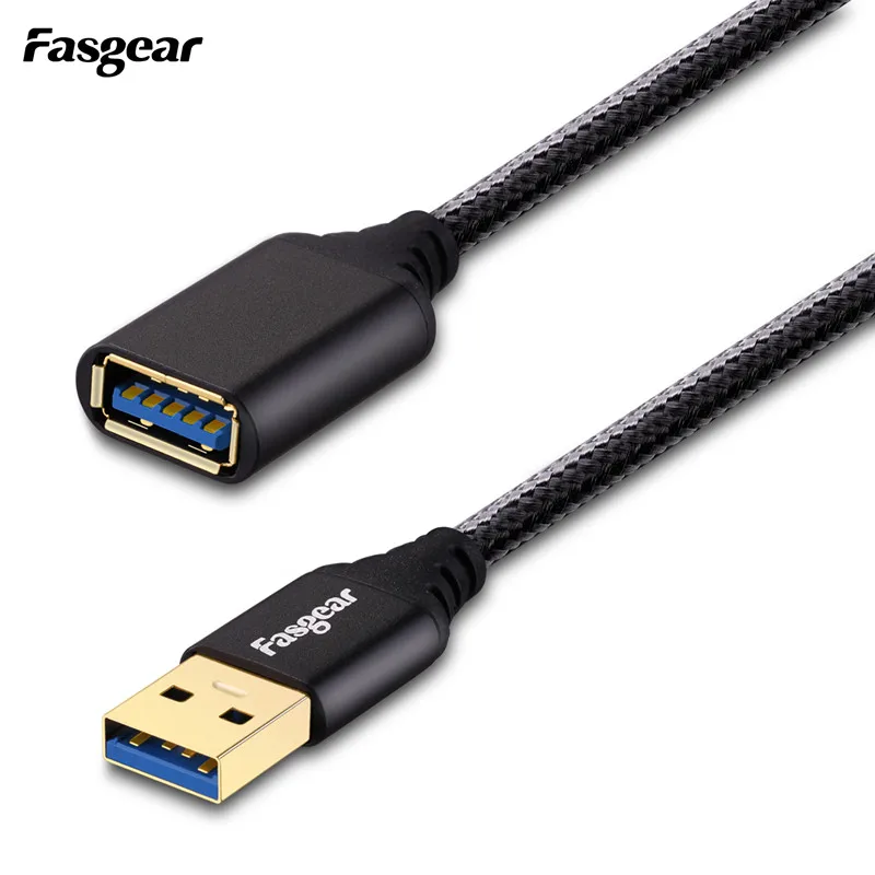 Fasgear USB 3.0 Extension Cable Male to Female 5Gbps Fast Speed Extender Cable For Phone Xbox PC TV PS4 Computer Laptop Extender
Fasgear USB 3.0 Extension Cable Male to Female 5Gbps Fast Speed Extender Cable For Phone Xbox PC TV PS4 Computer Laptop Extender