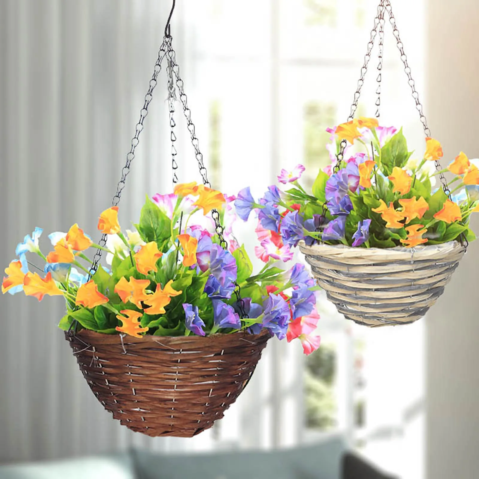 Flower Pot Basket With Chain Garden Decoration Hanging Planting Baskets Outdoor Indoor Rattan Woven Decorative Flowerpot
Flower Pot Basket With Chain Garden Decoration Hanging Planting Baskets Outdoor Indoor Rattan Woven Decorative Flowerpot