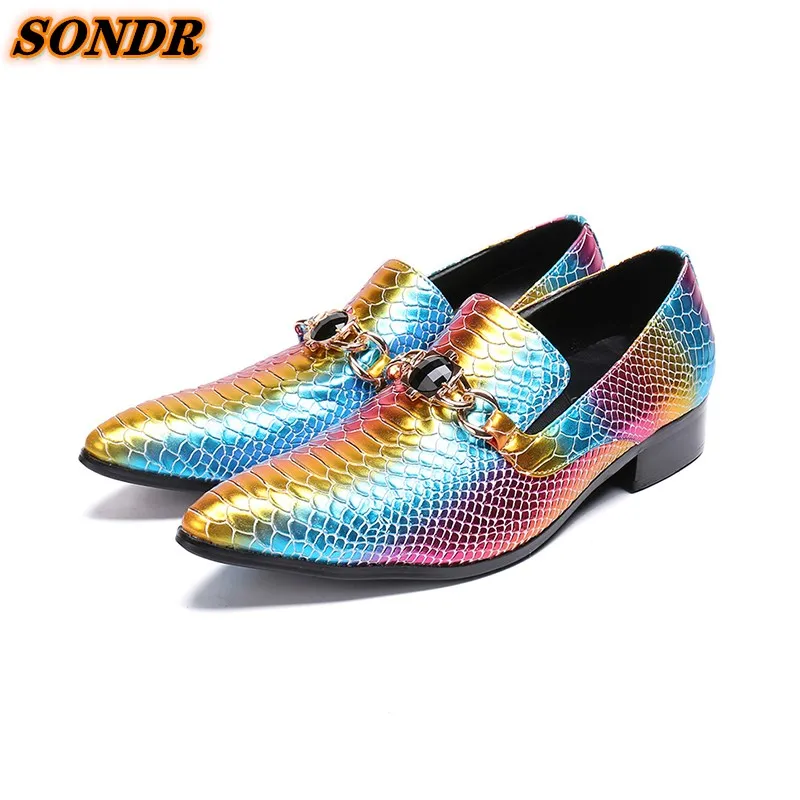 Multi Color Men Formal Shoes Genuine Leather Pointed Toe Snake Skin For Men Elegant Dress Business Oxford Shoes Chaussures Homme
Multi Color Men Formal Shoes Genuine Leather Pointed Toe Snake Skin For Men Elegant Dress Business Oxford Shoes Chaussures Homme