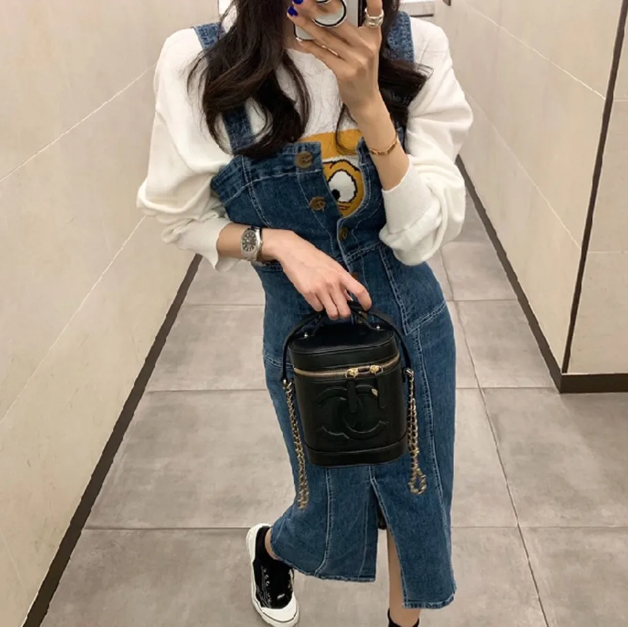 Summer Strap Denim Dresses Women Vintage Casual Office Sheath Dress Elegant Pencil dress
Summer Strap Denim Dresses Women Vintage Casual Office Sheath Dress Elegant Pencil dress