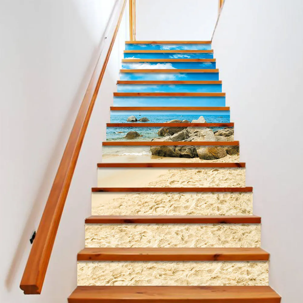 Factory direct charm set creative simple thirteen beach scenery stairs stickers stairs stickers wall stickers
Factory direct charm set creative simple thirteen beach scenery stairs stickers stairs stickers wall stickers