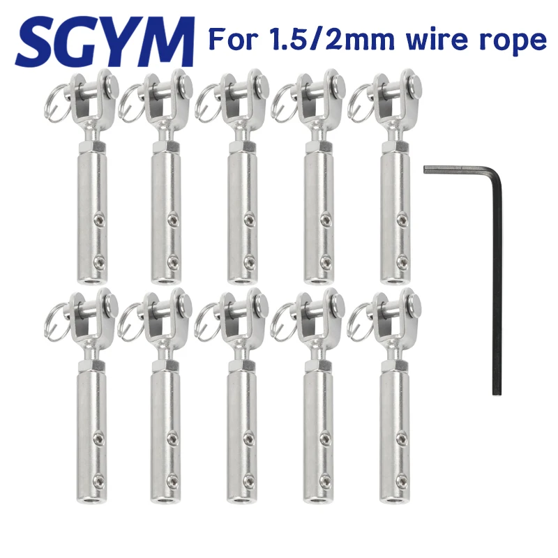 Cable Railing Wire rope 1.5/2mm Fork Jaw Tension Terminal Fitting Toggle Anchor with Hexagon Grub Screw Bolts
Cable Railing Wire rope 1.5/2mm Fork Jaw Tension Terminal Fitting Toggle Anchor with Hexagon Grub Screw Bolts