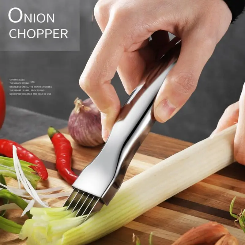 Stainless Steel Scallion Cutter Onion Slicer Sharp Spring Onion Cutter Shredder Vegetable Knife Cutting Tools Kitchen Gadgets
Stainless Steel Scallion Cutter Onion Slicer Sharp Spring Onion Cutter Shredder Vegetable Knife Cutting Tools Kitchen Gadgets