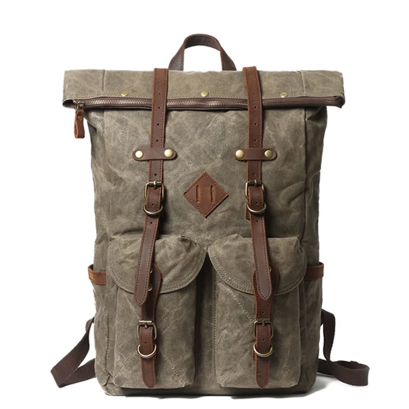 rucksack Men Large Capacity Leather Canvas Backpacks For Men School Bags Vintage Waterproof Daypack High Quality Laptop Backpack
rucksack Men Large Capacity Leather Canvas Backpacks For Men School Bags Vintage Waterproof Daypack High Quality Laptop Backpack