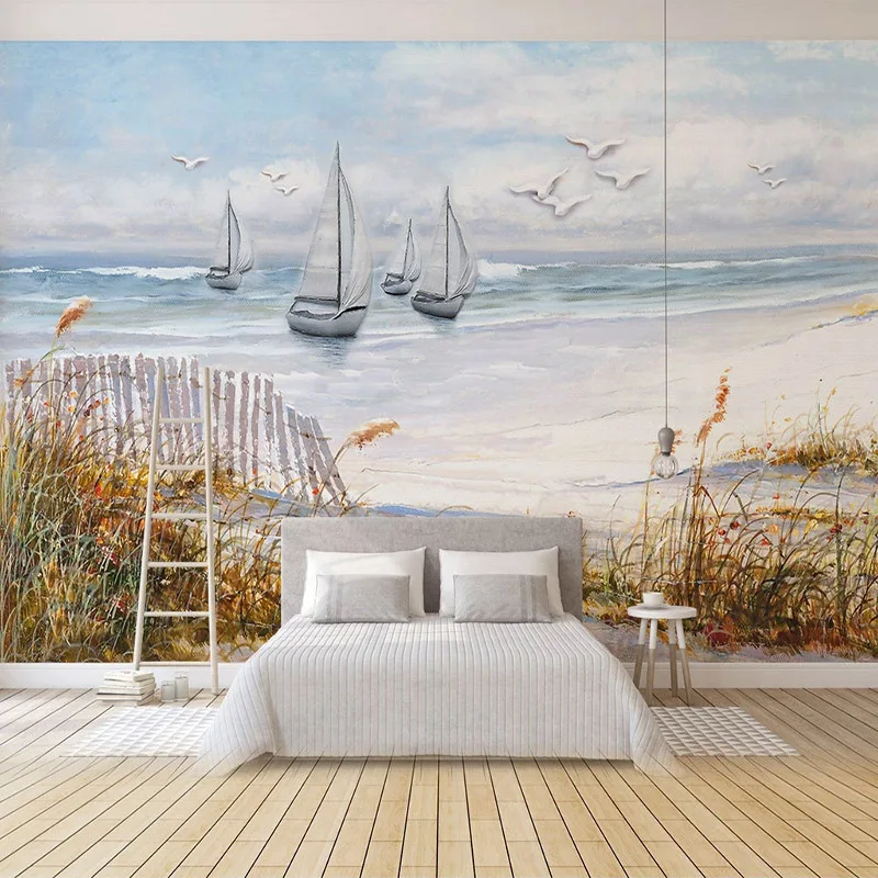Custom Mural Hand Painted Sailboat Seagull Sea Landscape Oil Painting 3D Living Room Sofa TV Background Wall Murals Wallpaper
Custom Mural Hand Painted Sailboat Seagull Sea Landscape Oil Painting 3D Living Room Sofa TV Background Wall Murals Wallpaper
