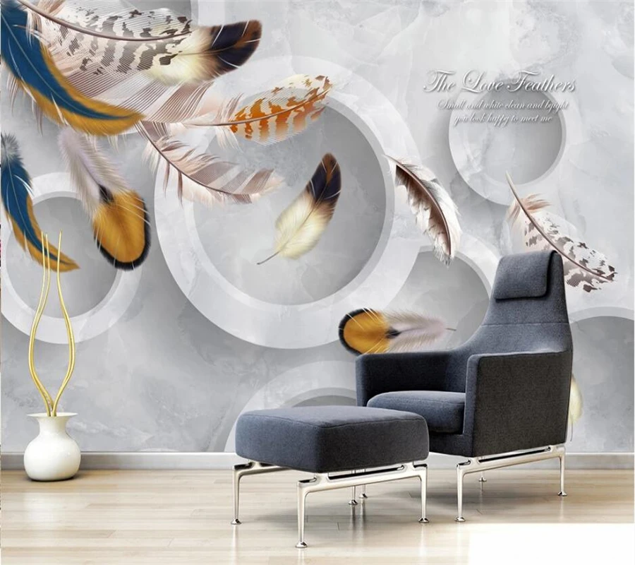 Custom wallpaper 3D circle feather modern minimalist marble pattern mural living room bedroom TV background wall paper обои 3d
Custom wallpaper 3D circle feather modern minimalist marble pattern mural living room bedroom TV background wall paper обои 3d