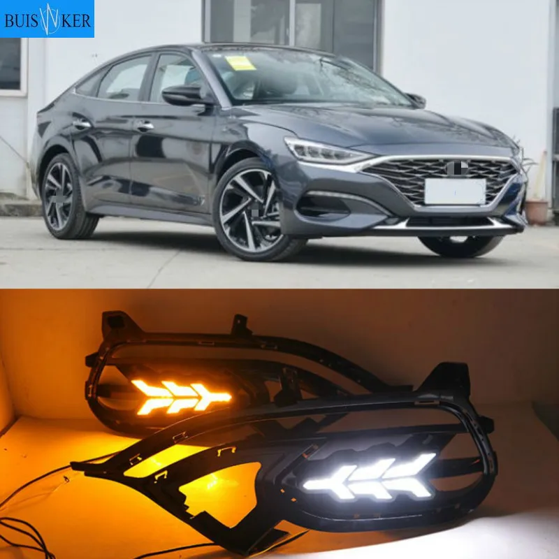 2PCS For Hyundai LAFESTA 2019 DRL LED Daytime Running Light fog lamp Cover DRL with yellow turn signal
2PCS For Hyundai LAFESTA 2019 DRL LED Daytime Running Light fog lamp Cover DRL with yellow turn signal