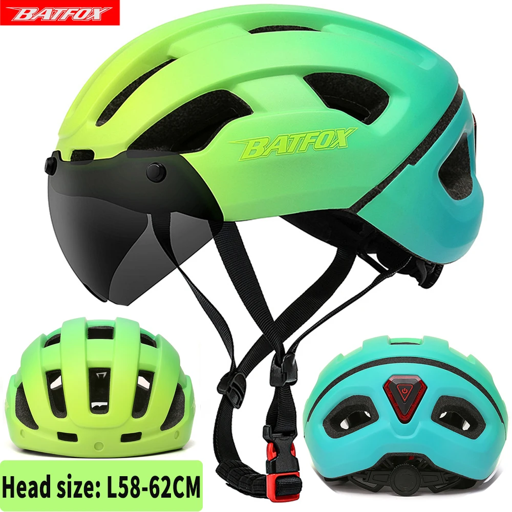 BATFOX Ultralight Cycling Helmet Mtb Bicycle Taillight Mountain Road Bike Helmet with Goggles Racing Speed Men Women Helmet
BATFOX Ultralight Cycling Helmet Mtb Bicycle Taillight Mountain Road Bike Helmet with Goggles Racing Speed Men Women Helmet