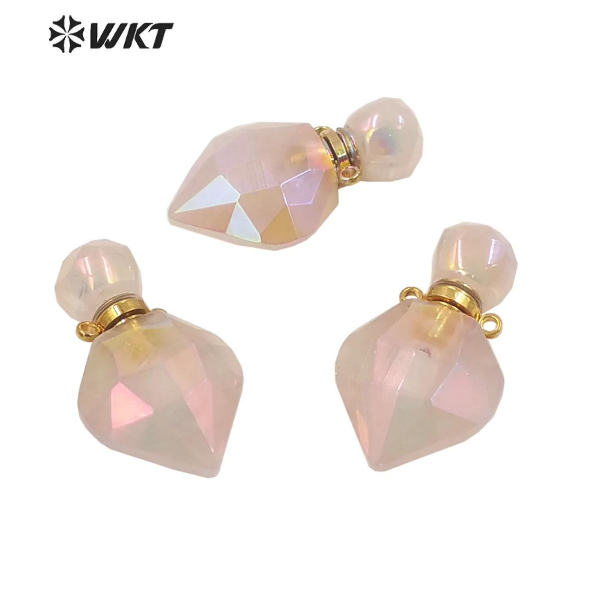 WT-P1712 Wholesale Fashion gold women popular Aura pink quartz perfume bottle Elegant Small drop shape essencial oil bottle
WT-P1712 Wholesale Fashion gold women popular Aura pink quartz perfume bottle Elegant Small drop shape essencial oil bottle