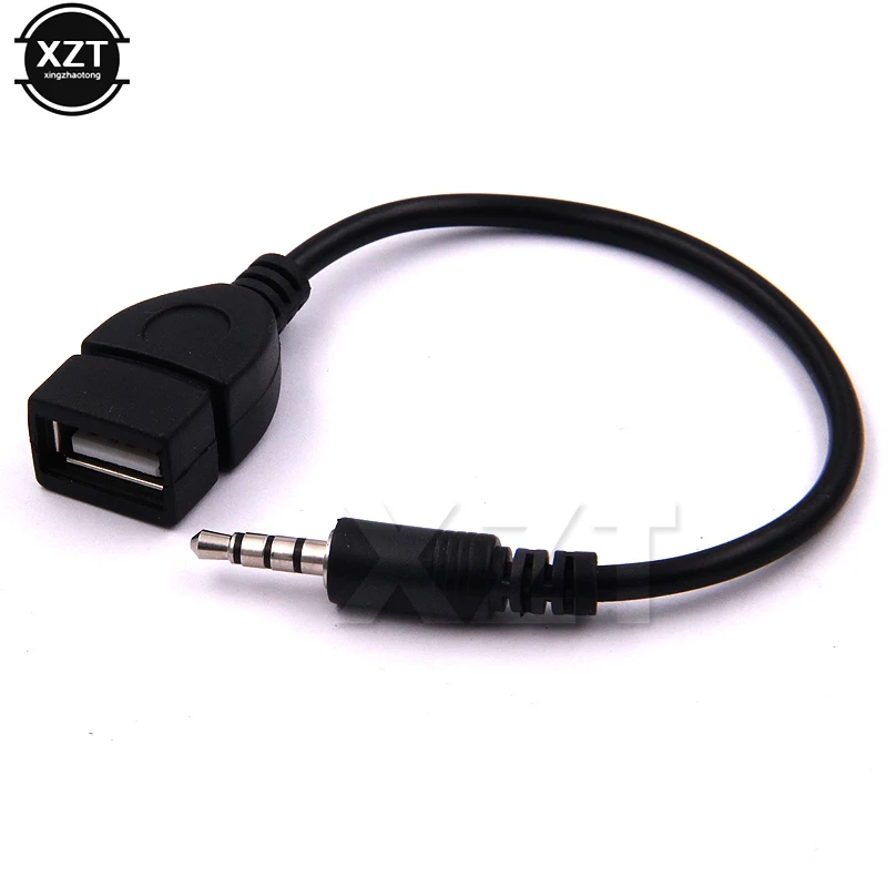 3.5mm Male Audio AUX Jack to USB 2.0 Type A Female OTG Converter Adapter Cable for Car MP3
3.5mm Male Audio AUX Jack to USB 2.0 Type A Female OTG Converter Adapter Cable for Car MP3