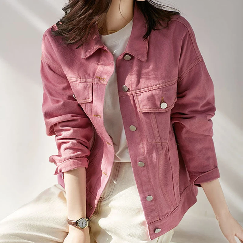 Palenda Women Solid Jean Jacket Denim Coat Fall 2021 Spring Single Breasted Solid Pockets Fashion Turn-down Collar
Palenda Women Solid Jean Jacket Denim Coat Fall 2021 Spring Single Breasted Solid Pockets Fashion Turn-down Collar