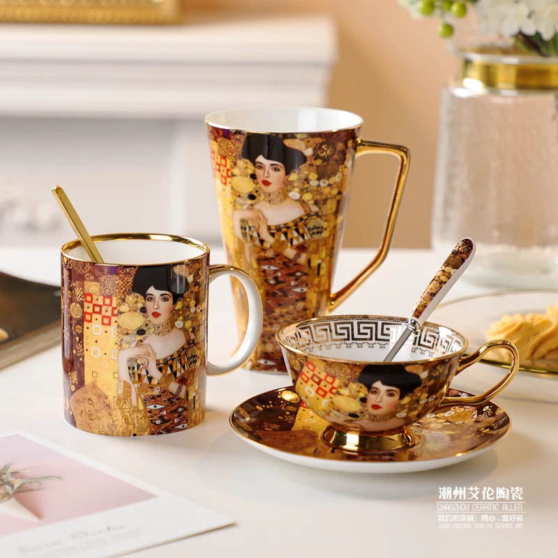 Light luxury bone china coffee cup dish English Afternoon Tea Cup European small luxury Mug famous painting Cup Set Gift
Light luxury bone china coffee cup dish English Afternoon Tea Cup European small luxury Mug famous painting Cup Set Gift