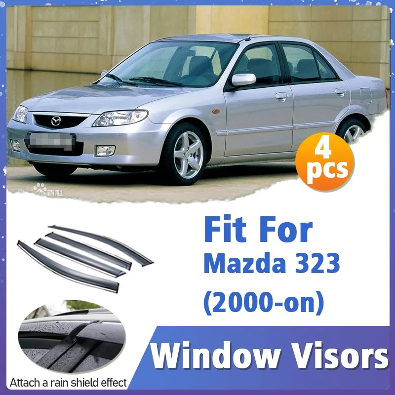 Window Visor Guard for Mazda 323 2000-on 4pcs Vent Cover Trim Awnings Shelters Protection Sun Rain Deflector Auto Accessories
Window Visor Guard for Mazda 323 2000-on 4pcs Vent Cover Trim Awnings Shelters Protection Sun Rain Deflector Auto Accessories