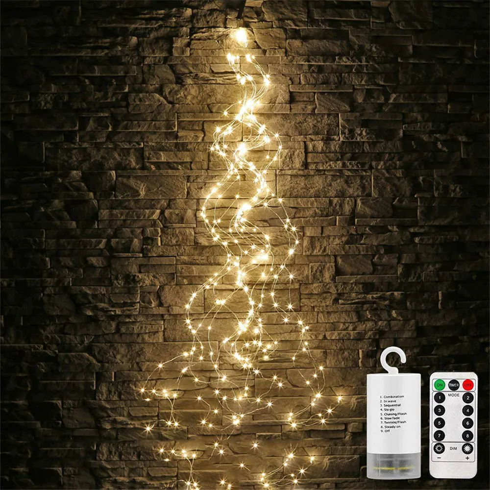 Outdoor Tree Vines Waterfall Fairy Led String Light 8 Modes Copper String Christmas Lights For Wedding Party Holiday Decoration
Outdoor Tree Vines Waterfall Fairy Led String Light 8 Modes Copper String Christmas Lights For Wedding Party Holiday Decoration
