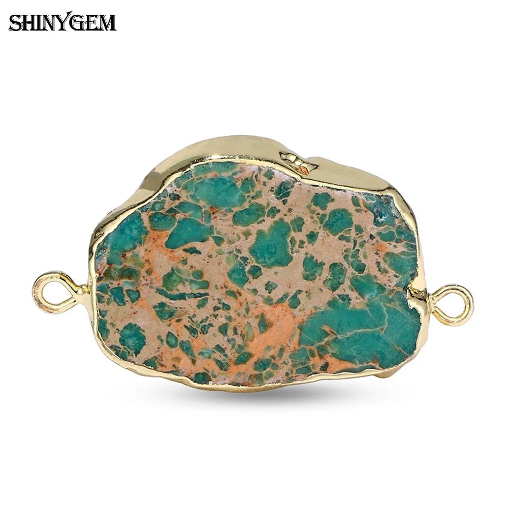 ShinyGem Irregular Sea Sediment Stone Connectors Accessories Gold Plated Natural Gem Bangle Connector For DIY Jewelry Making
ShinyGem Irregular Sea Sediment Stone Connectors Accessories Gold Plated Natural Gem Bangle Connector For DIY Jewelry Making