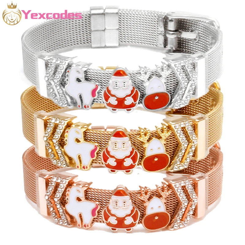 Christmas Stainless Steel Racelet Suitable For Men And Women Holiday Gifts DIY Unicorn Christmas Deer Brand Bracelet Gifts
Christmas Stainless Steel Racelet Suitable For Men And Women Holiday Gifts DIY Unicorn Christmas Deer Brand Bracelet Gifts