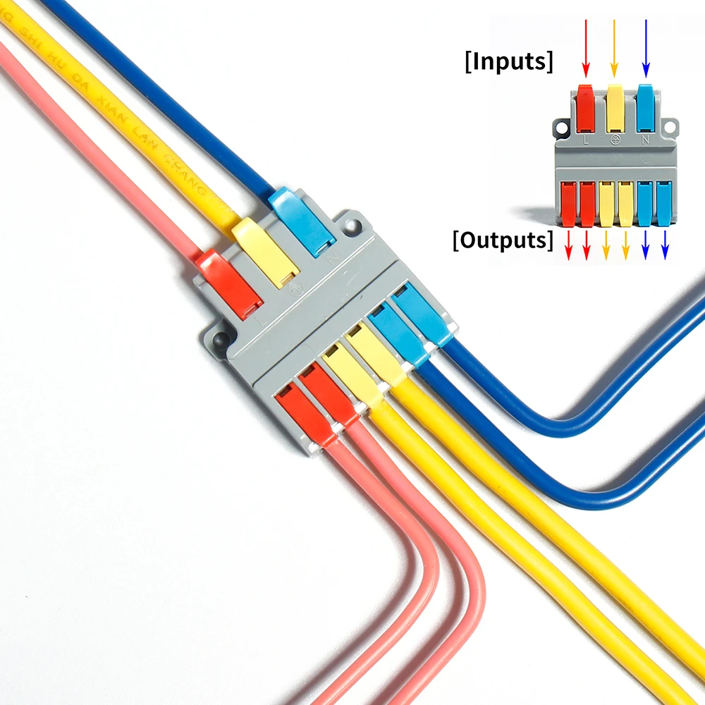 Quick push-in Wiring Universal Terminal Fast Mini light Wire splitter Cable Block Conductor Electrical connector butt plug
Quick push-in Wiring Universal Terminal Fast Mini light Wire splitter Cable Block Conductor Electrical connector butt plug