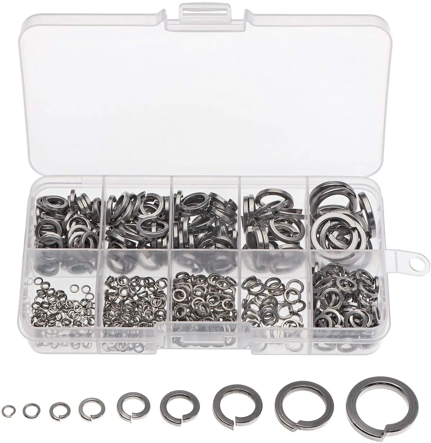 Electrapick 685PCS Lock Washers Set Stainless Steel Spring Washer For Bolt Nut - Size M2 M2.5 M3 M4 M5 M6 M8 M10 M12
Electrapick 685PCS Lock Washers Set Stainless Steel Spring Washer For Bolt Nut - Size M2 M2.5 M3 M4 M5 M6 M8 M10 M12