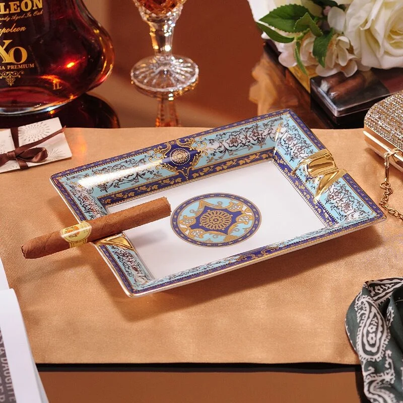 Vintage Styles Cigar Ashtrays Large Size Bone China Trays Decorative Smoke Accesoires Living Room Decoration Tray
Vintage Styles Cigar Ashtrays Large Size Bone China Trays Decorative Smoke Accesoires Living Room Decoration Tray