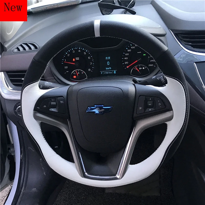 DIY Leather and Suede Hand-Stitched Car Steering Wheel Covers for Chevrolet CRVALIER Cruze Malibu Equinox Car Accessories
DIY Leather and Suede Hand-Stitched Car Steering Wheel Covers for Chevrolet CRVALIER Cruze Malibu Equinox Car Accessories
