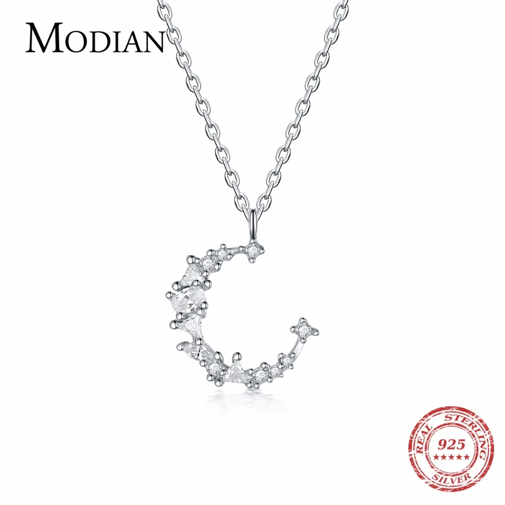 925 sterling silver Irregul Moon necklaces pendant fashion sterling silver jewelry Cubic Zirconia Necklace Charm Chain for Women
925 sterling silver Irregul Moon necklaces pendant fashion sterling silver jewelry Cubic Zirconia Necklace Charm Chain for Women