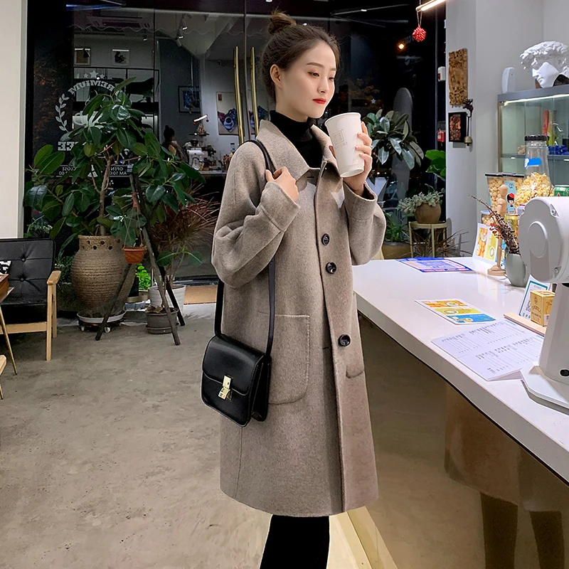High-end Woolen Coat Women's Mid-Length Korean 2023 Autumn Winter New Wool Jacket Female Fashion Overcoat Warm Woolen Outerwear
High-end Woolen Coat Women's Mid-Length Korean 2023 Autumn Winter New Wool Jacket Female Fashion Overcoat Warm Woolen Outerwear