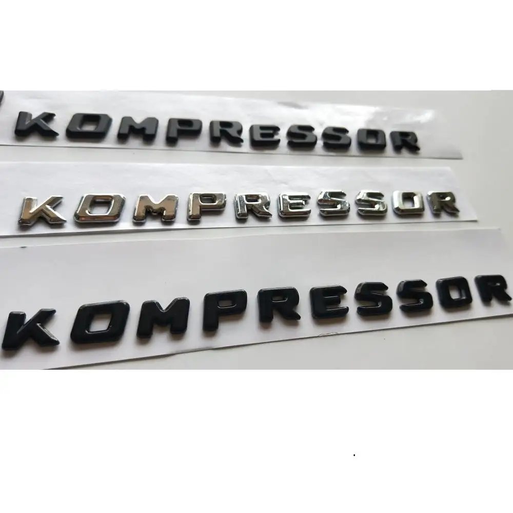Chrome / Matte Gloss Black KOMPRESSOR Letters Trunk Fender Badge Emblems Decal Sticker for Mercedes Benz AMG
Chrome / Matte Gloss Black KOMPRESSOR Letters Trunk Fender Badge Emblems Decal Sticker for Mercedes Benz AMG