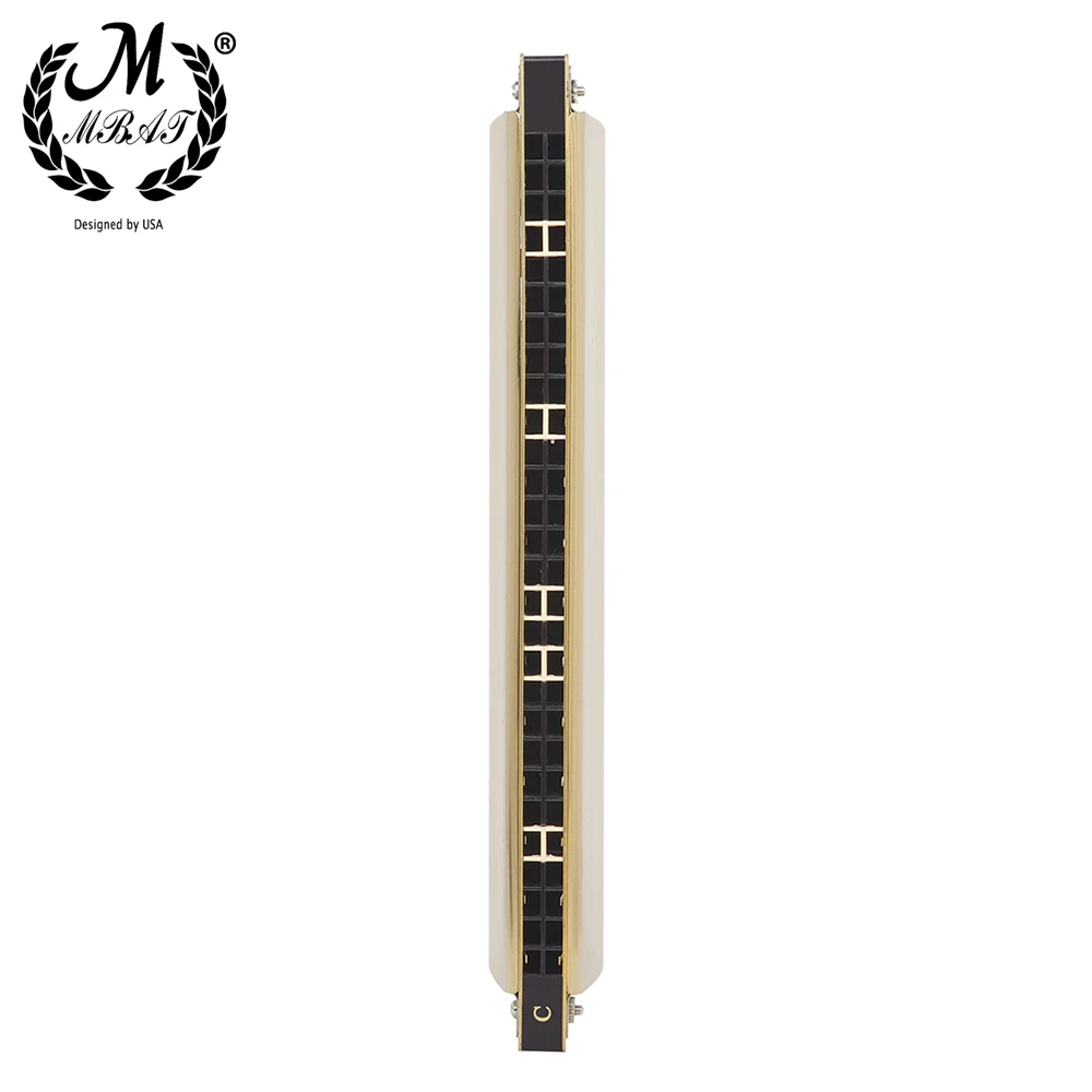 M MBAT Golden/Silver Harmonica 28 Holes C Tone Chromatic Polyphony Wide Music range Mouth Organ Wind Instrument Bagpipe Tool
M MBAT Golden/Silver Harmonica 28 Holes C Tone Chromatic Polyphony Wide Music range Mouth Organ Wind Instrument Bagpipe Tool