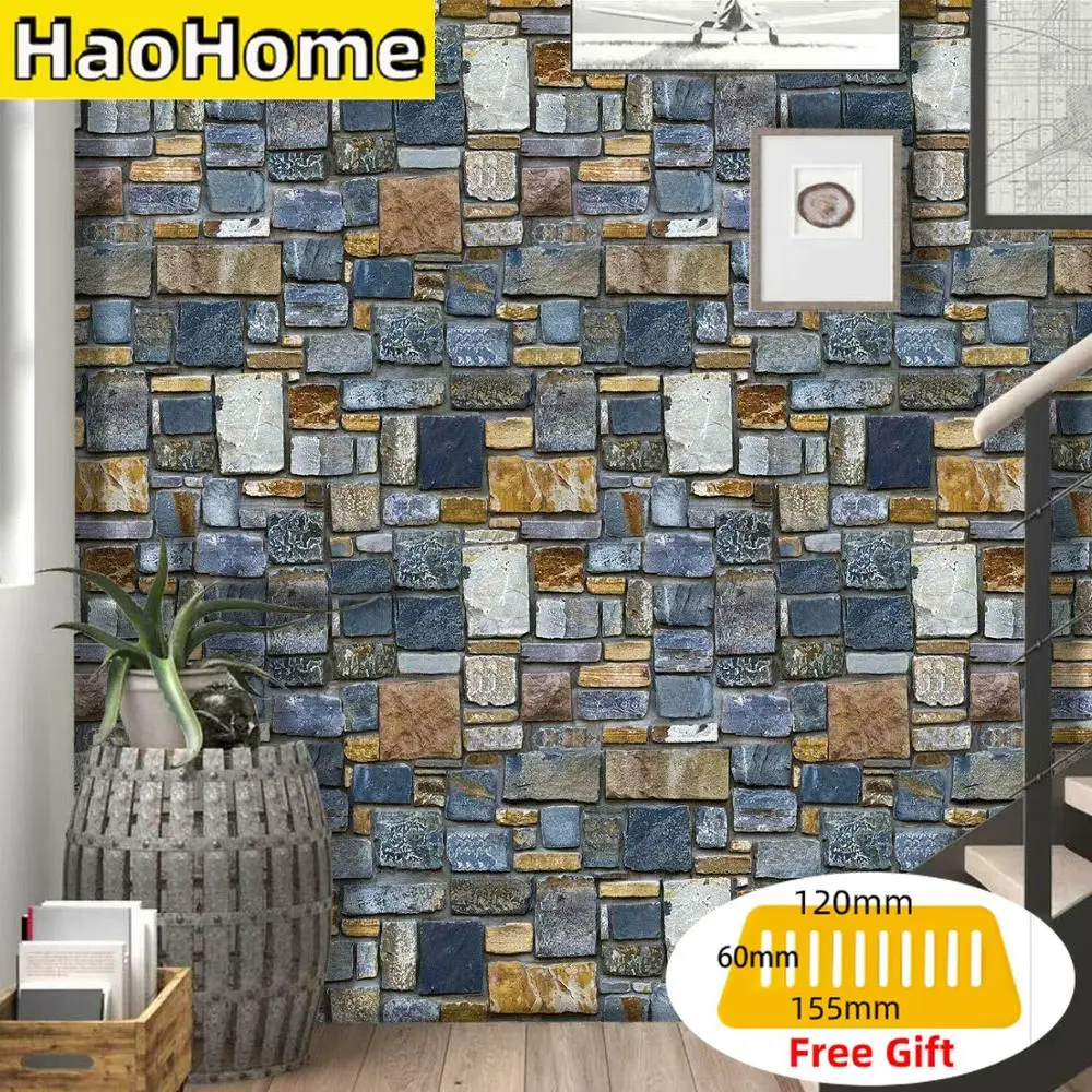 Самоклеящаяся настенная бумага HaoHome с эффектом камня, клеящаяся и клеящаяся бумажная настенная наклейка, домашний декор для гостиной, Декор
Самоклеящаяся настенная бумага HaoHome с эффектом камня, клеящаяся и клеящаяся бумажная настенная наклейка, домашний декор для гостиной, Декор