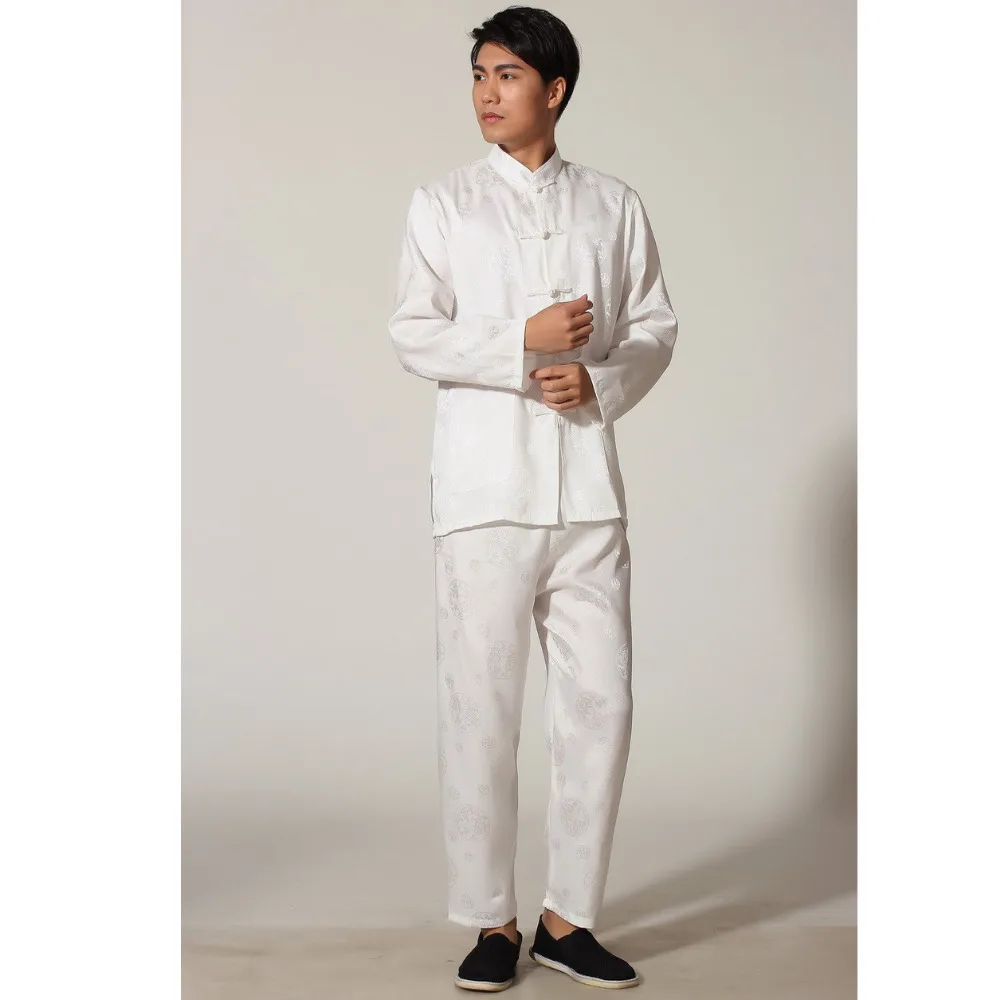 Chinese Traditional Men's Satin Wu Shu Uniform Long Sleeve Kung Fu Tai Chi Suit Novelty Dragon Wu Shu Clothing White Clothes
Chinese Traditional Men's Satin Wu Shu Uniform Long Sleeve Kung Fu Tai Chi Suit Novelty Dragon Wu Shu Clothing White Clothes