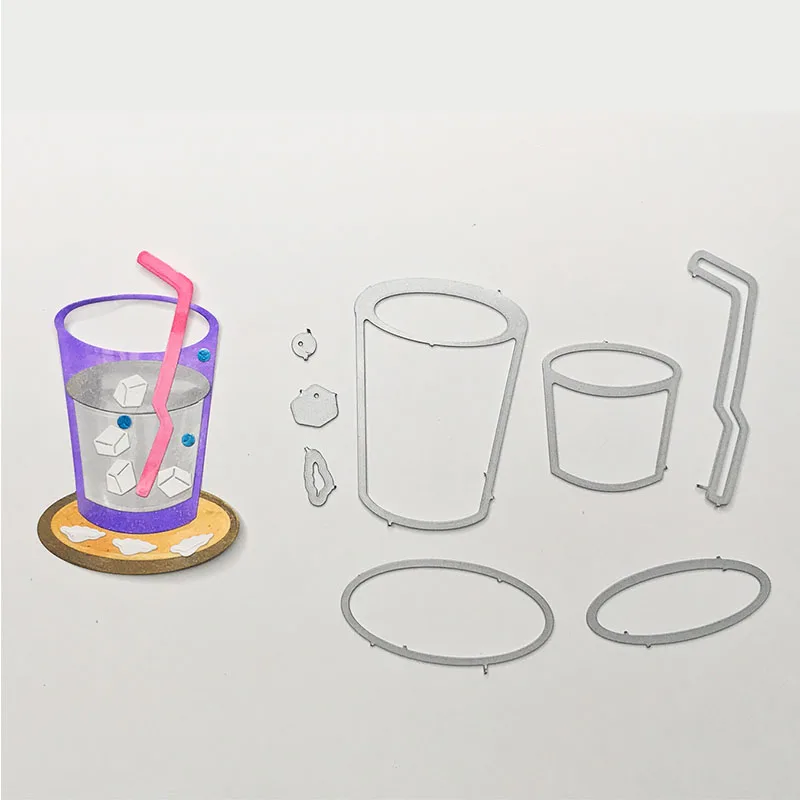 8ps Water Glass Ice Cube Straw Pad Metal Cutting Dies For DIY Scrapbooking Embossing Paper Card Photo Album Making Craft 2019
8ps Water Glass Ice Cube Straw Pad Metal Cutting Dies For DIY Scrapbooking Embossing Paper Card Photo Album Making Craft 2019