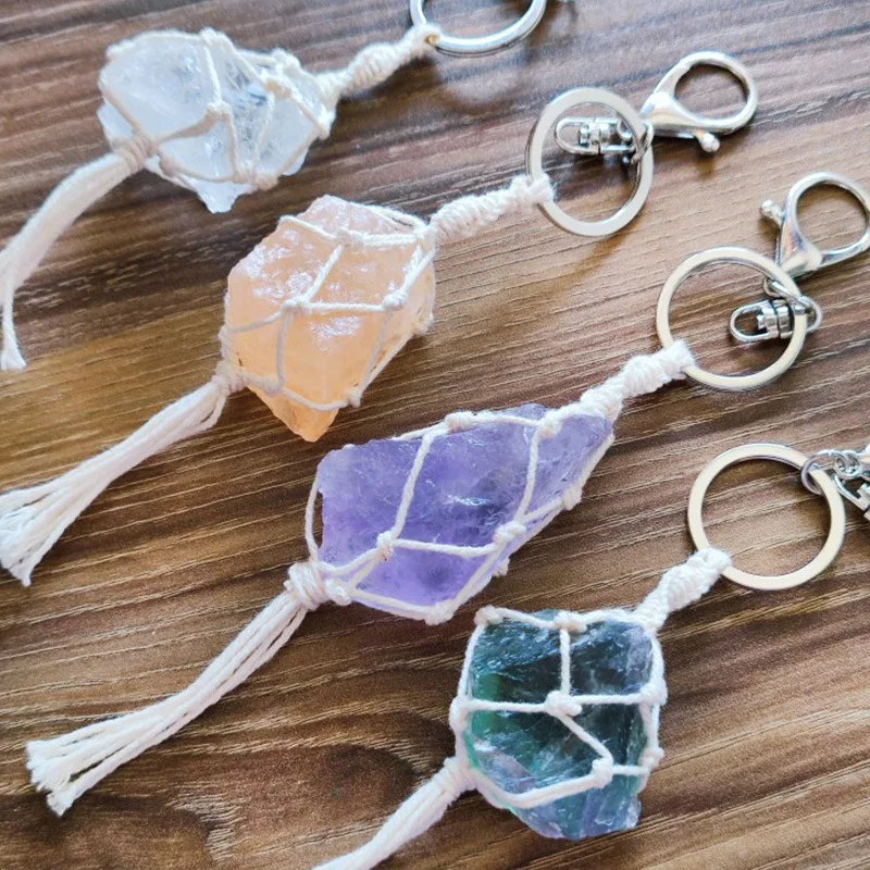Amethyst Citrine Quartz Crystals Crystals Macrame Keychains for Women Natural Stone Tassel Key Rings Pendant Accessories Gift
Amethyst Citrine Quartz Crystals Crystals Macrame Keychains for Women Natural Stone Tassel Key Rings Pendant Accessories Gift