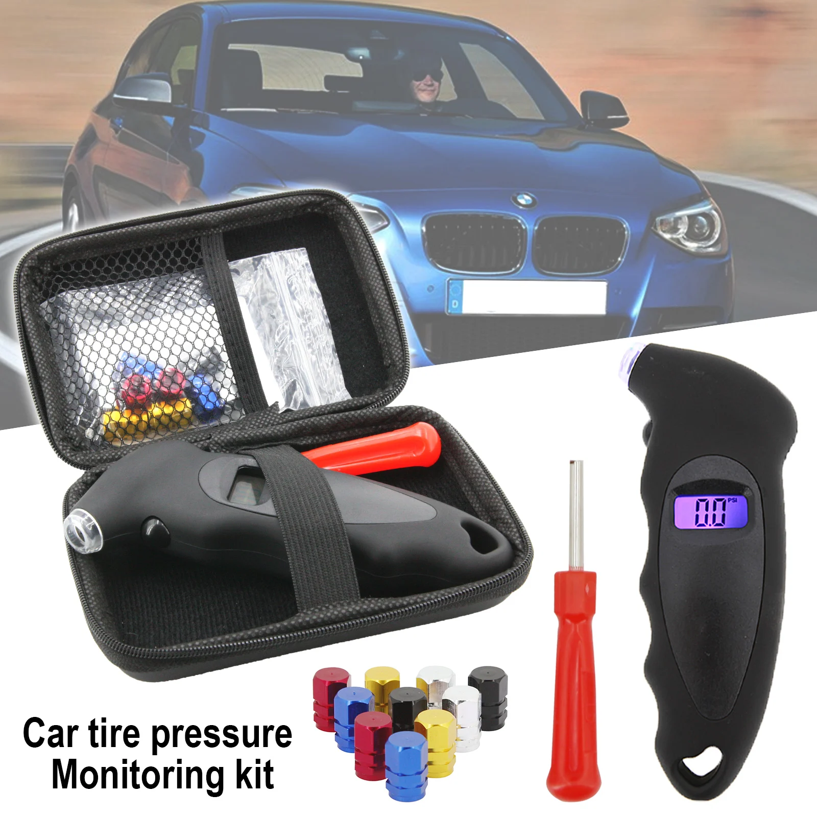 Tire Pressure Gauge Backlight High-precision Digital Tire Pressure Monitoring Car Tyre Air Pressure Gauge Meter LCD Display Set
Tire Pressure Gauge Backlight High-precision Digital Tire Pressure Monitoring Car Tyre Air Pressure Gauge Meter LCD Display Set