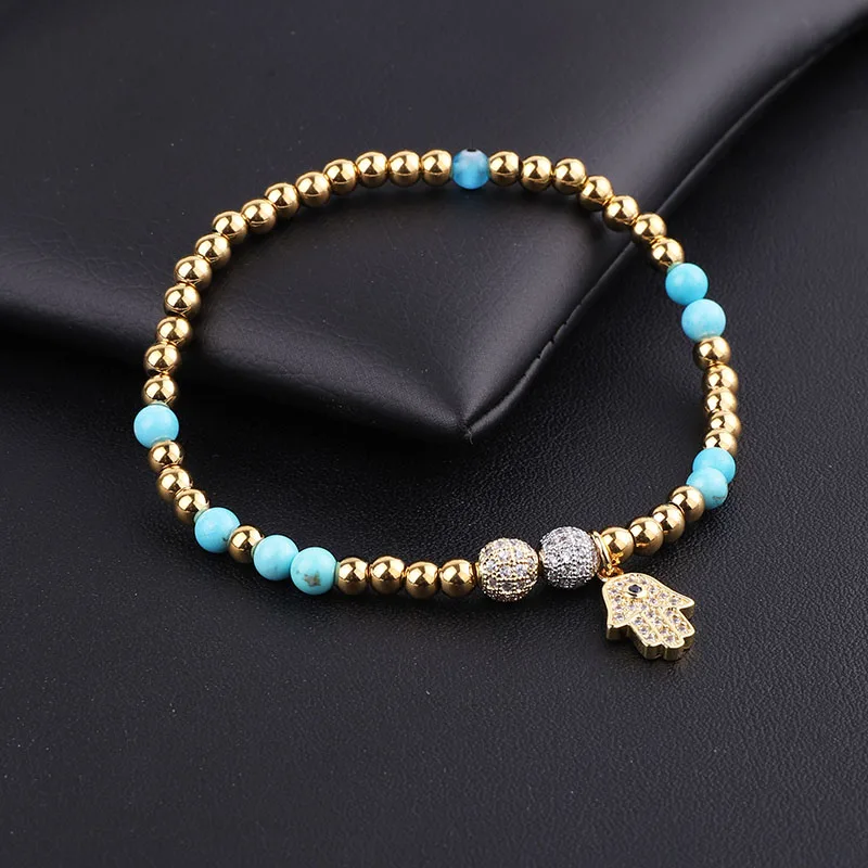 New Fashion High Quality Stainless Steel Beads Natural Stone CZ Hand Charm Elastic Bracelet For Women
New Fashion High Quality Stainless Steel Beads Natural Stone CZ Hand Charm Elastic Bracelet For Women