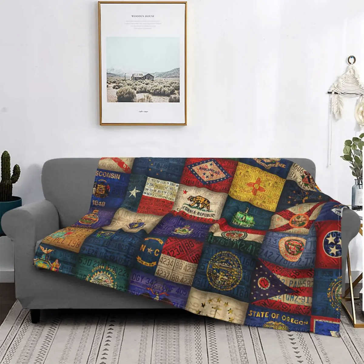 USA State Flags Recycled Vintage License Plate Art Collage Series Blankets Fleece Decoration Throw Blankets for Plush Thin Quilt
USA State Flags Recycled Vintage License Plate Art Collage Series Blankets Fleece Decoration Throw Blankets for Plush Thin Quilt