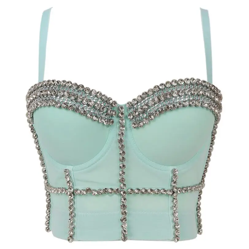 2021 Women Camisole Top Diamond Crystal Metal Chain Corset Sexy Cropped Push Up Bustier Bra Night Club Party Tank Top p106
2021 Women Camisole Top Diamond Crystal Metal Chain Corset Sexy Cropped Push Up Bustier Bra Night Club Party Tank Top p106