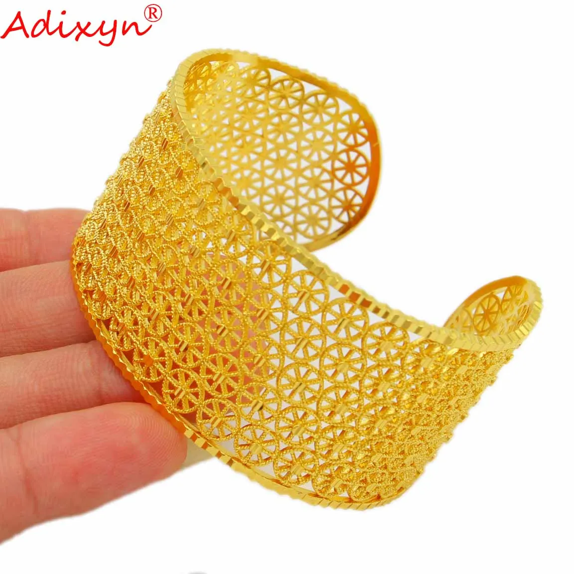 Adixyn 24k Dubai Gold Color Bangle for Women Girls African Jewelry Indian Hiphop Bracelet Wedding Gifts N02211
Adixyn 24k Dubai Gold Color Bangle for Women Girls African Jewelry Indian Hiphop Bracelet Wedding Gifts N02211