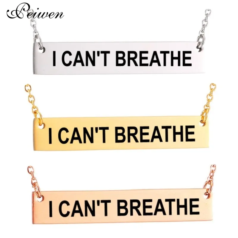 Ожерелье с подвеской «I Can't Breath» из нержавеющей стали, персонализированная табличка с индивидуальным знаком, ожерелье с пустым стержнем, гравировка слова украшения из букв
Ожерелье с подвеской «I Can't Breath» из нержавеющей стали, персонализированная табличка с индивидуальным знаком, ожерелье с пустым стержнем, гравировка слова украшения из букв