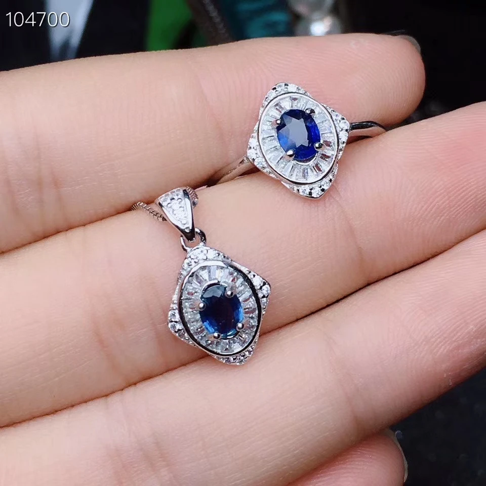 KJJEAXCMY Fine Jewelry 925 Sterling Silver Inlaid Natural Sapphire noble Ring Necklace Pendant Set Girl Party Birthday Gift New
KJJEAXCMY Fine Jewelry 925 Sterling Silver Inlaid Natural Sapphire noble Ring Necklace Pendant Set Girl Party Birthday Gift New