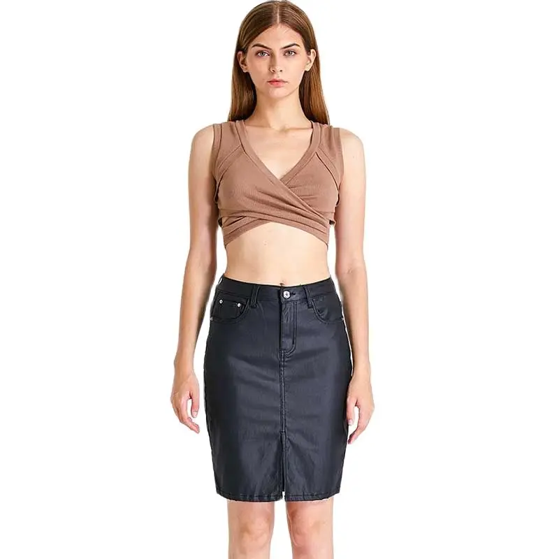 Casual Elasticity Black Pu Leather Hip Skirt High Waist Women Sexy Package Hip Stretch A-line Midi Skirt
Casual Elasticity Black Pu Leather Hip Skirt High Waist Women Sexy Package Hip Stretch A-line Midi Skirt