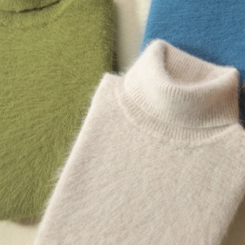 2021 Super Warm 100% Mink Cashmere Women's Sweaters and Pullovers Autumn Winter Female Turtleneck Solid Color Soft Basic Jumper
2021 Super Warm 100% Mink Cashmere Women's Sweaters and Pullovers Autumn Winter Female Turtleneck Solid Color Soft Basic Jumper
