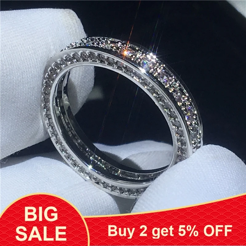 Fashion Dainty Ring Pave set Cz Stone 925 Sterling Silver Party Wedding band Rings For Women Valentine's Day Gifts
Fashion Dainty Ring Pave set Cz Stone 925 Sterling Silver Party Wedding band Rings For Women Valentine's Day Gifts