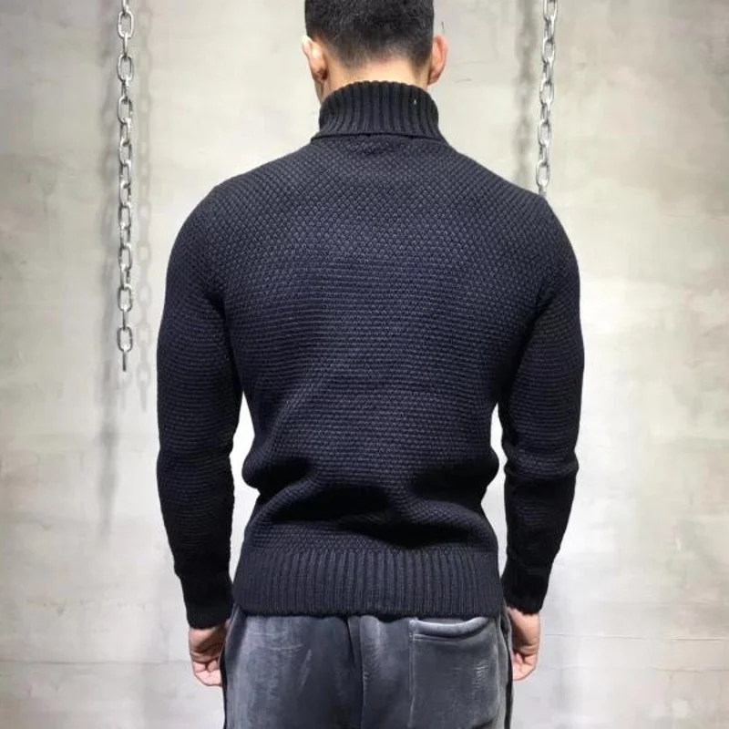 New Autumn Fashion Mens Turtleneck Sweater Jacquard Weave Knitted Tops Male Long Sleeve Slim Jumper Pullover Sweaters Knitwear
New Autumn Fashion Mens Turtleneck Sweater Jacquard Weave Knitted Tops Male Long Sleeve Slim Jumper Pullover Sweaters Knitwear