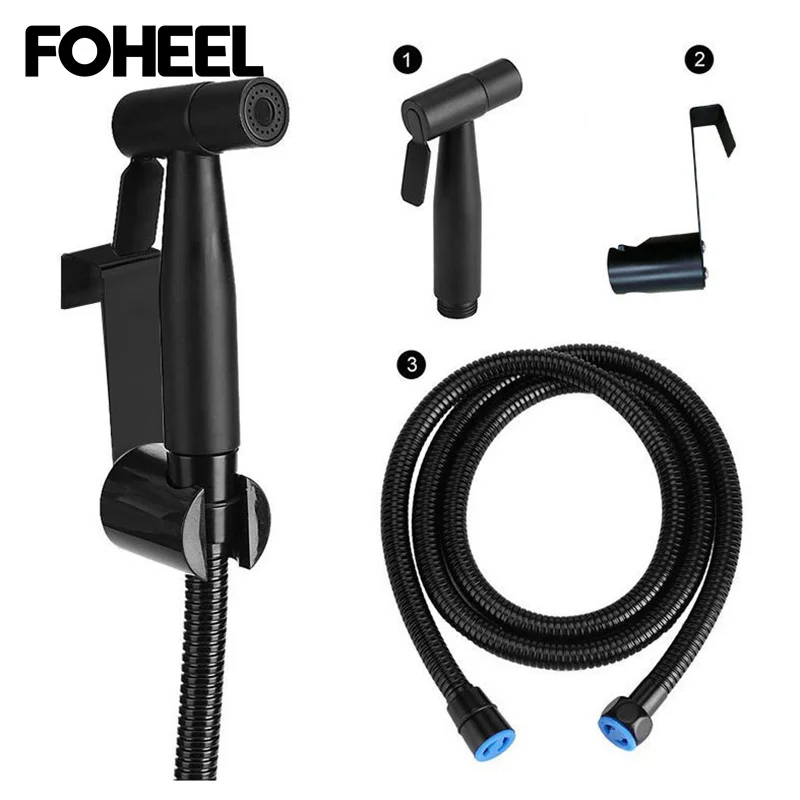 FOHEEL черный ручной распылитель для унитаза, портативный распылитель для биде для ванной комнаты, набор с шлангом для душа, распылитель для стен, гигиена жизни
FOHEEL черный ручной распылитель для унитаза, портативный распылитель для биде для ванной комнаты, набор с шлангом для душа, распылитель для стен, гигиена жизни