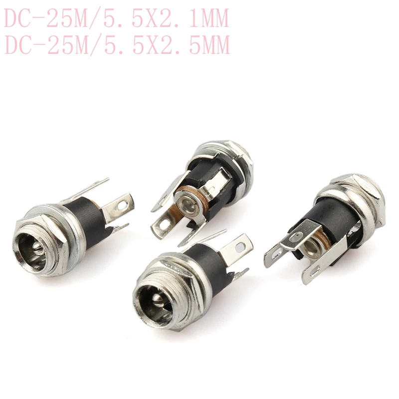 10pcs 5.5x2.1mm 5.5x2.5mm DC Socket With Nut DC Power Jack Socket Female Panel Mount Connector DC025 DC-025
10pcs 5.5x2.1mm 5.5x2.5mm DC Socket With Nut DC Power Jack Socket Female Panel Mount Connector DC025 DC-025