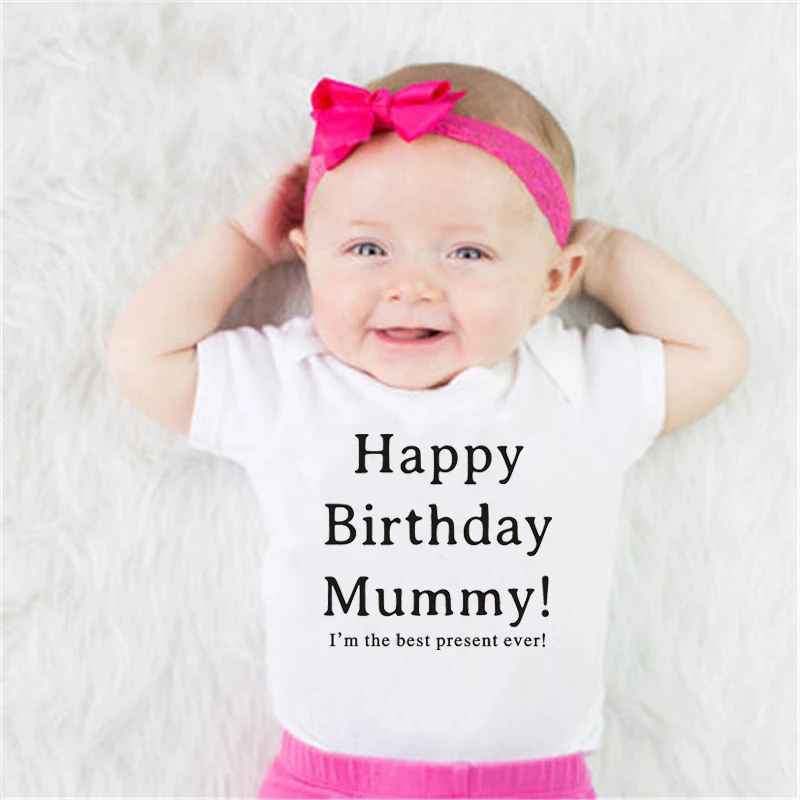 Summer Cotton Baby Clothes Newborn Boys Girls Romper Happy Birthday Mummy Print Cute Soft Infant Romper Gift for Mom Dad
Summer Cotton Baby Clothes Newborn Boys Girls Romper Happy Birthday Mummy Print Cute Soft Infant Romper Gift for Mom Dad